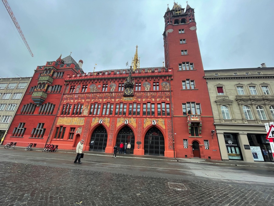 The beautiful city hall of Basel