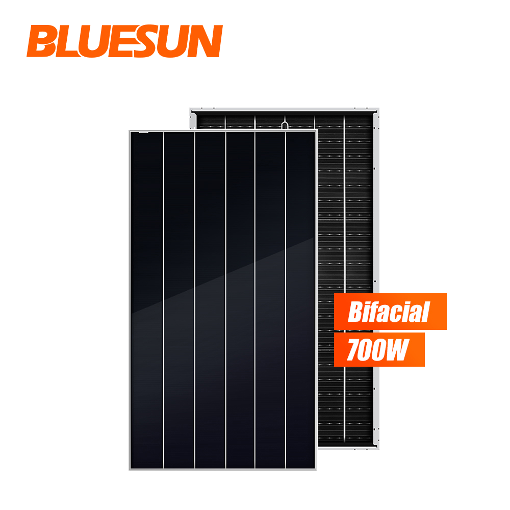 Bluesun Black Shingled PV Module 700W front & back